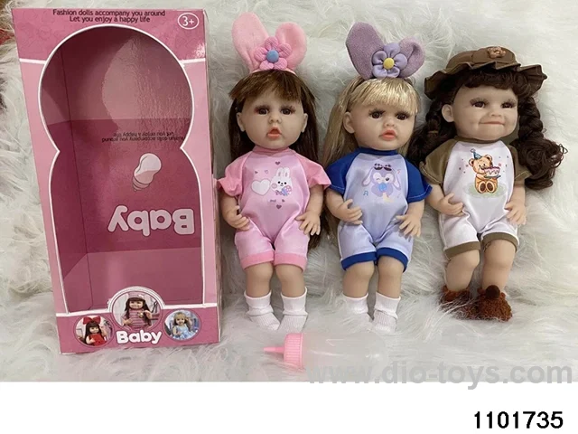 13 inch Vinyl Doll in window box