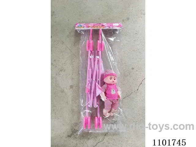 14inch doll with music/stroller
