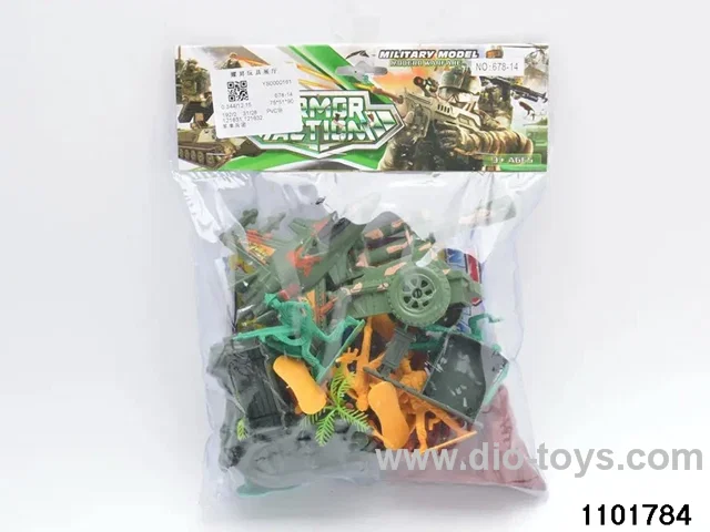 Military suits in poly bag header