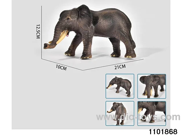 Vinyl Filled Elephant in pe bag with header