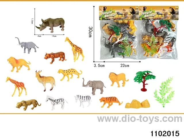 Wildlife sets in PP bag with header