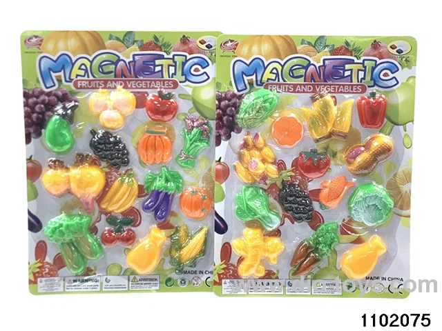 Magnetic Fruit & Vegetable Toys in blister