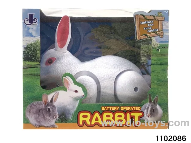 Electric simulation rabbit in window box