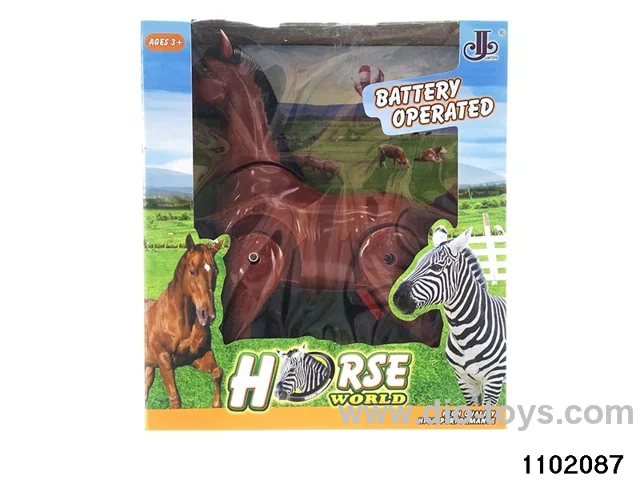 Electric Simulation Brown Horse in window box