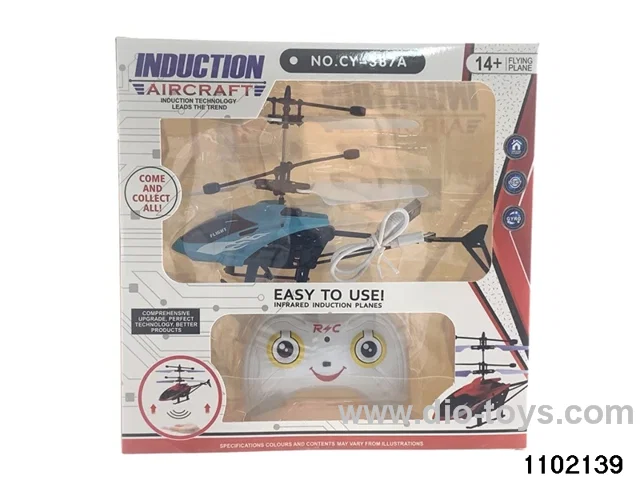 RC helicopter in window box
