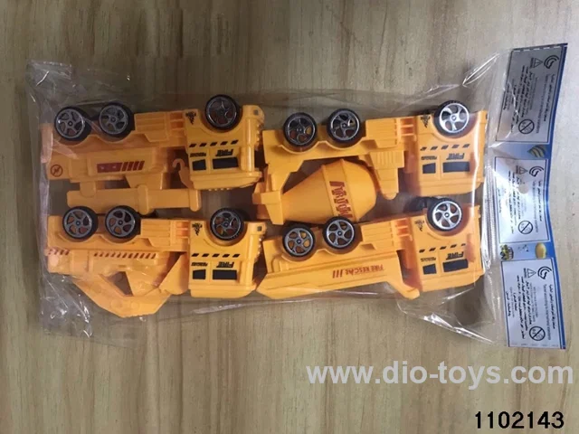pull back engineering vehicles in opp bag