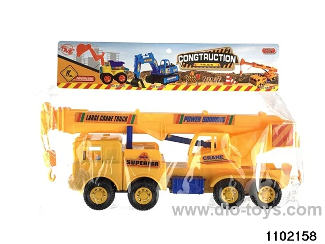Construction vehicle crane in PVC bag