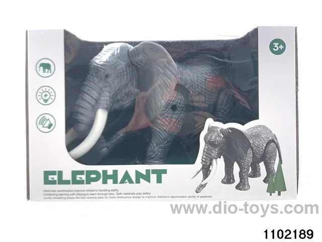 Electric Crawling Elephant in window box