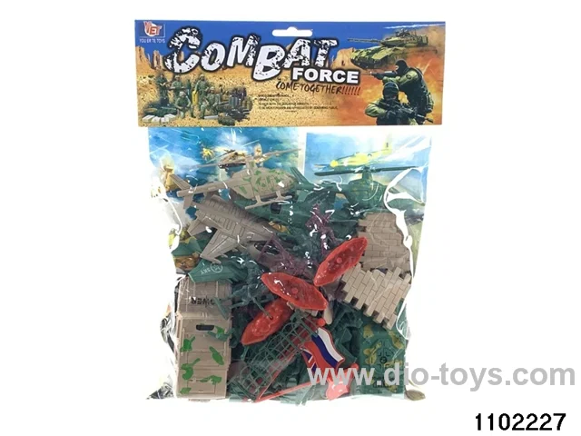 55pcs Military suits in PP bag with header