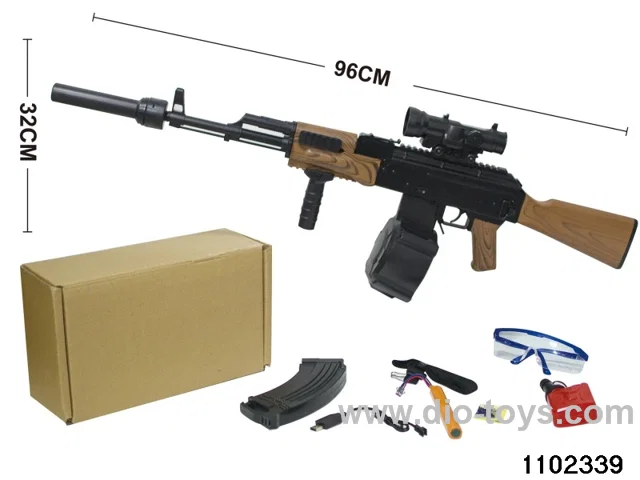 Water bullet gun in paper box