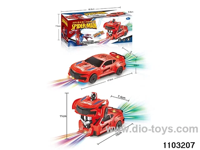 Electric Spider-Man Transformer Car in color box