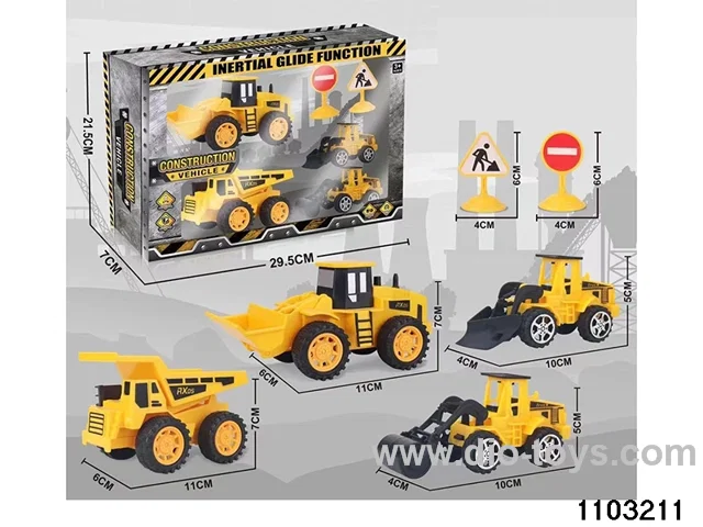 engineering vehicles in color box
