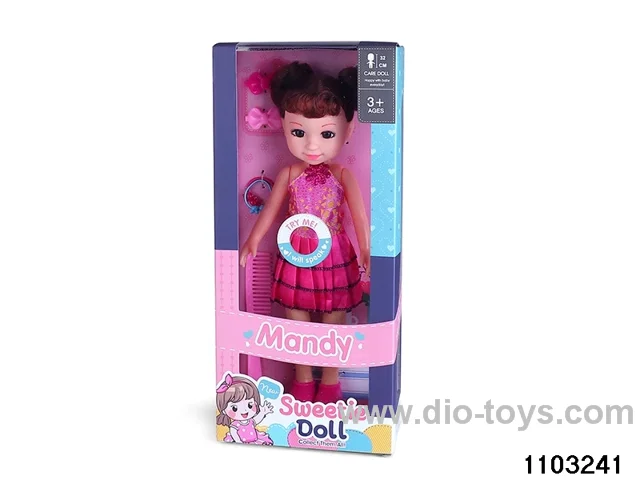 13 inch doll set in window box