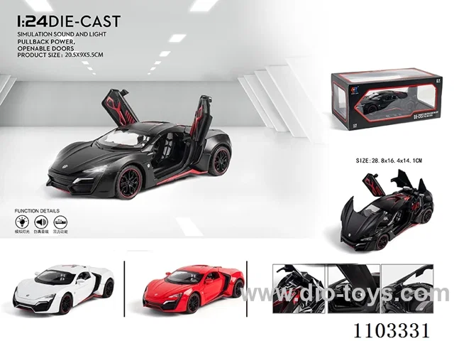 1:24 pull back alloy car W L/M