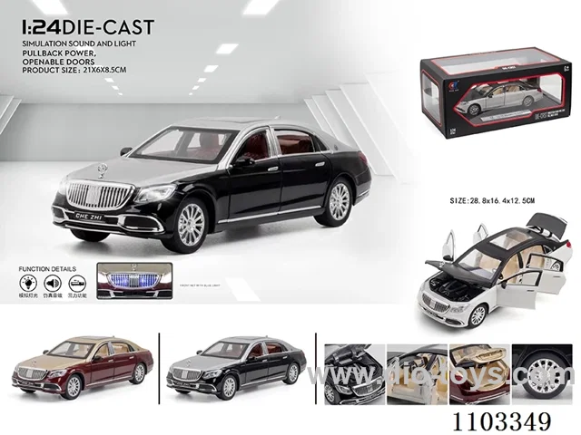 1:24 pull back alloy car W L/M