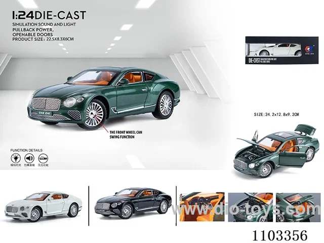1:24 pull back alloy car W L/M