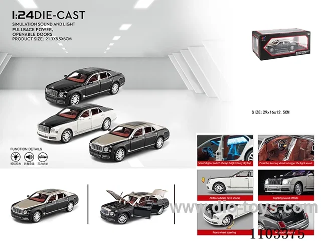 1:24 pull back alloy car W L/M