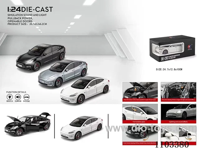 1:24 pull back alloy car W L/M