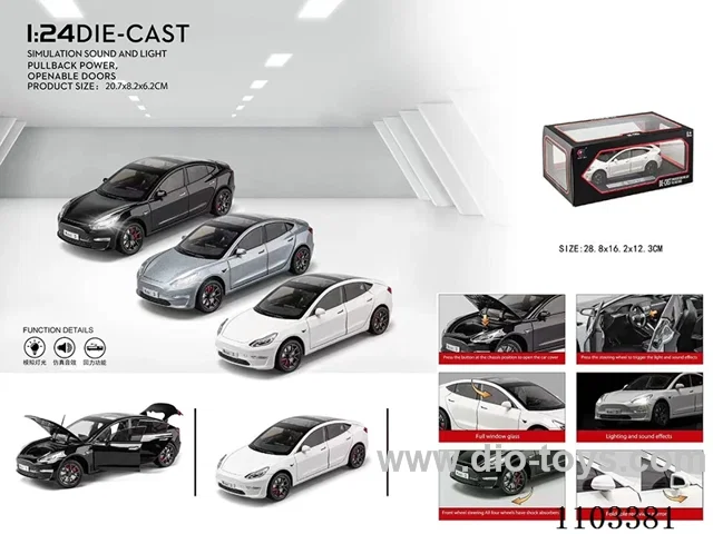 1:24 pull back Tesla Model 3 W L/M