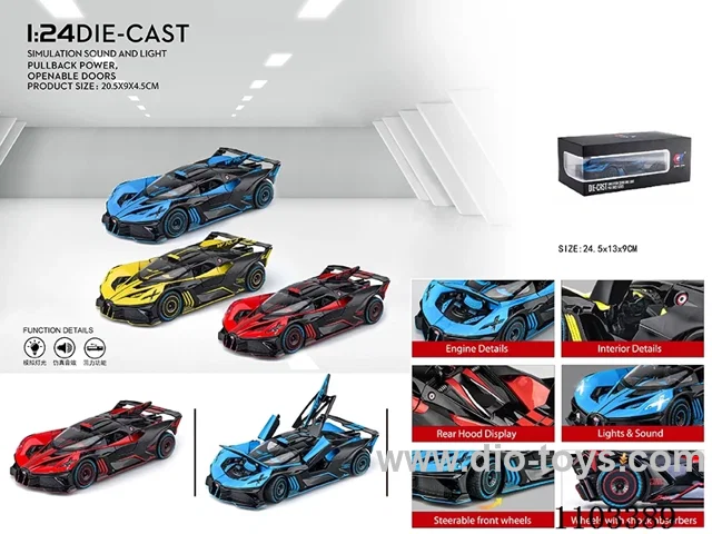 1:24 pull back alloy car W L/M