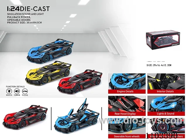 1:24 pull back Bugatti Flying Firestar