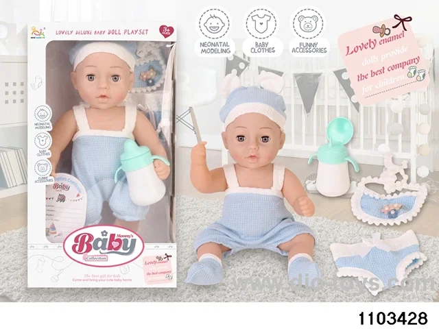 14 inch All Vinyl Doll Set in window box