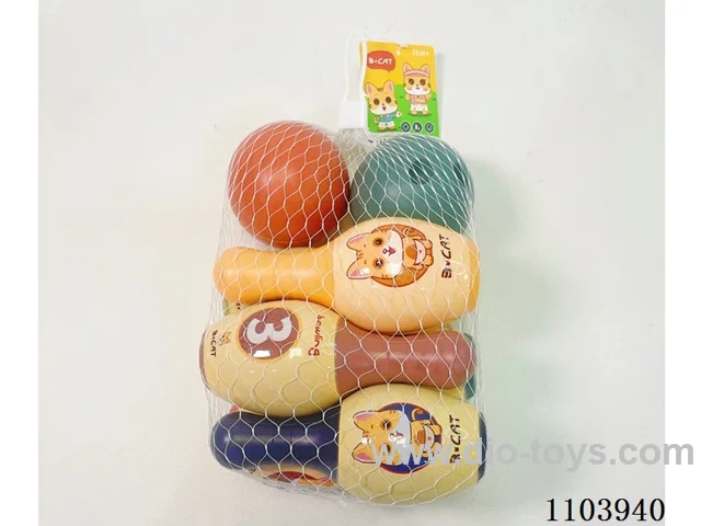 Bowling Set (6 bowling balls +2 round balls)