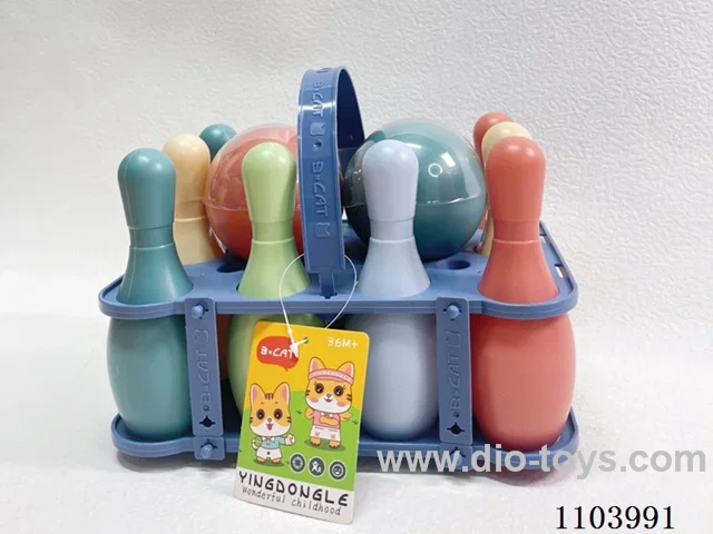 Small portable bowling set