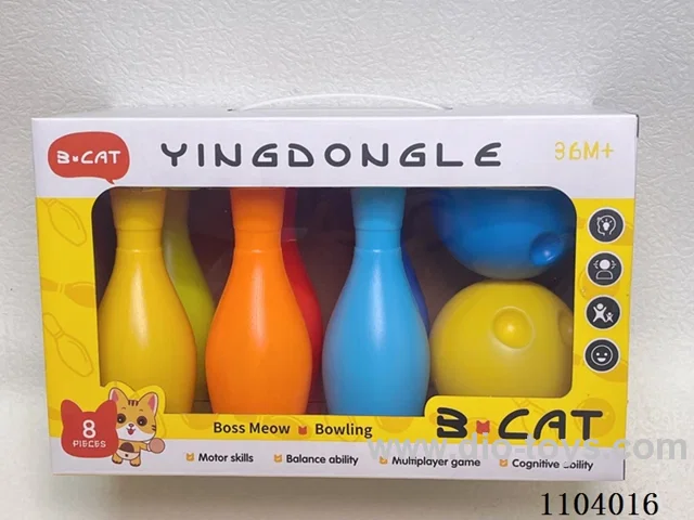 Bowling Set (6 bowling balls +2 round balls)