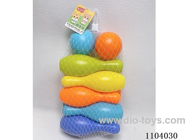 Large Bowling Set (10 bowling balls +2 round balls)