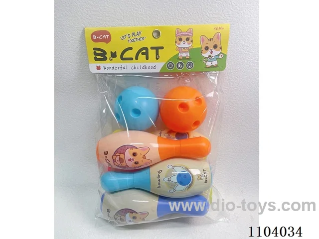 Large Bowling Set (6 bowling balls +2 round balls)