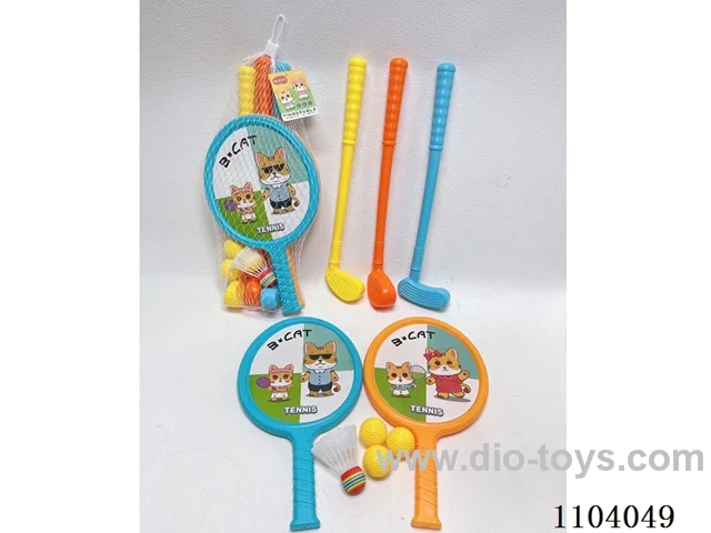 Golf + racquet +3 ball +1 badminton