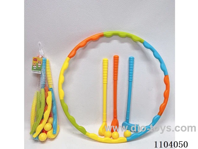 Golf + Hula hoop +3 round balls