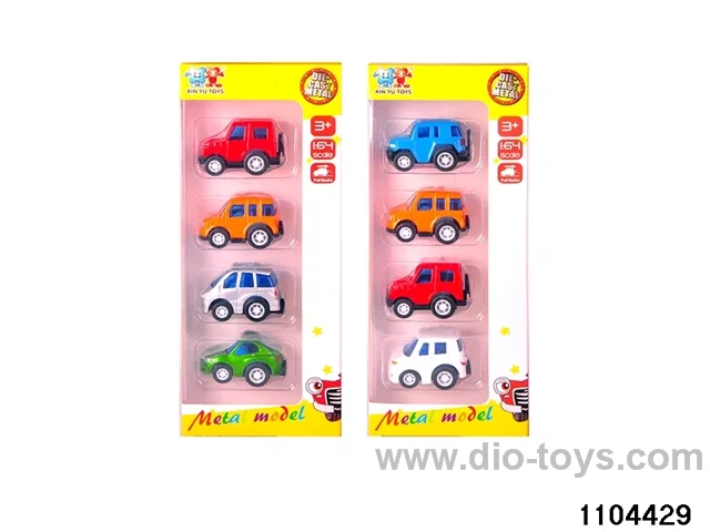 Q version alloy pull back car in window box