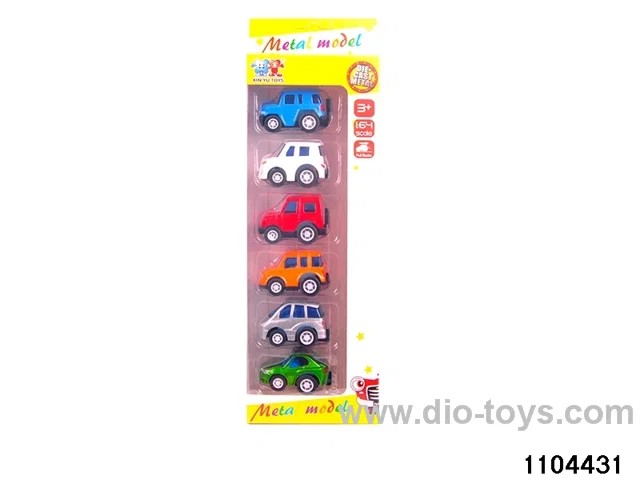 Q version alloy pull back car in window box