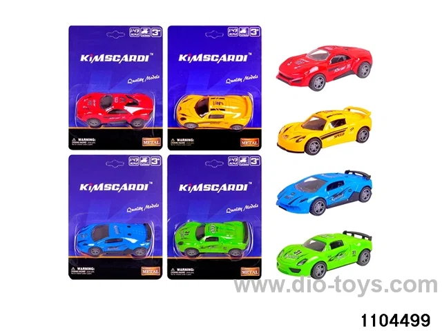 1:43 Pull Back Alloy Car in Blister card
