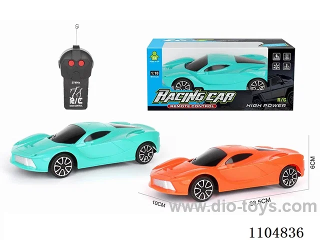 1:18 2ch rc car with light not included battery