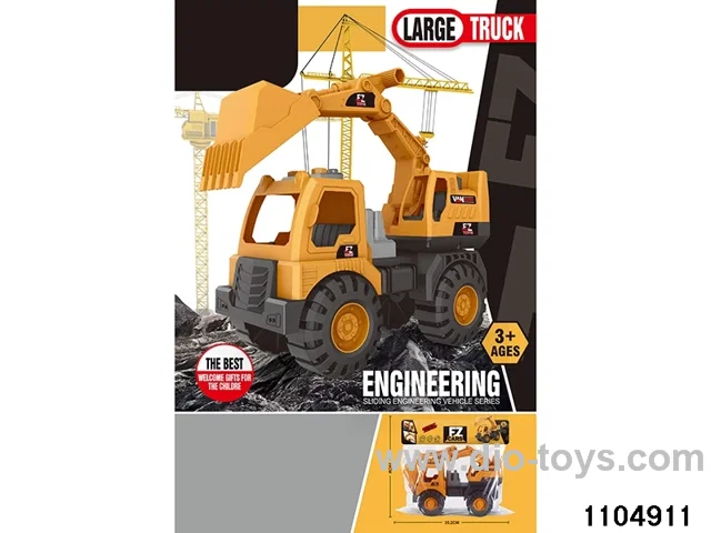 sliding engineering vehicles in PP bag with header