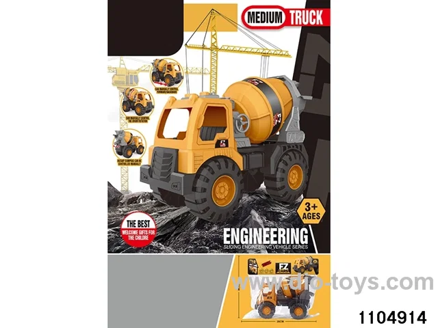 sliding engineering vehicles in PP bag with header