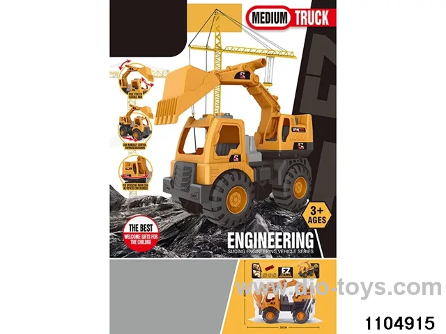 sliding engineering vehicles in PP bag with header