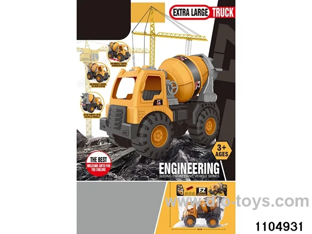 sliding engineering vehicles in PP bag with header