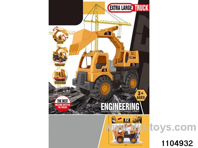 sliding engineering vehicles in PP bag with header