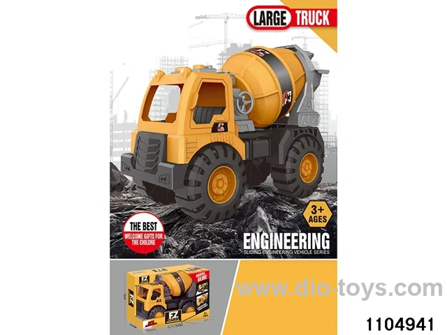 sliding engineering vehicles in window box