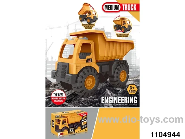 sliding engineering vehicles in window box