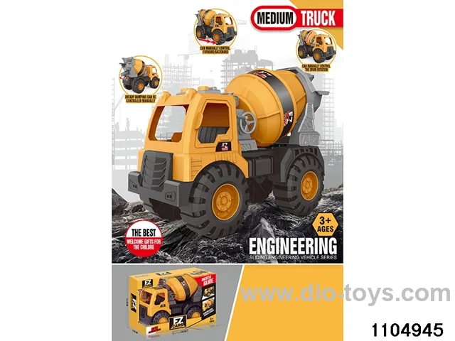 sliding engineering vehicles in window box