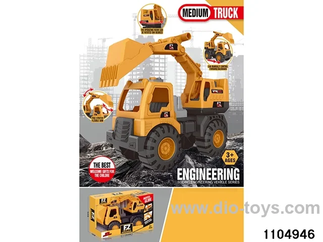 sliding engineering vehicles in window box