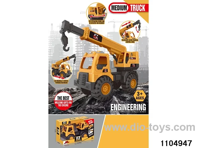 sliding engineering vehicles in window box