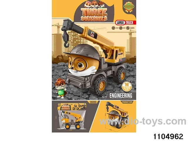 sliding engineering vehicles in PP bag with header