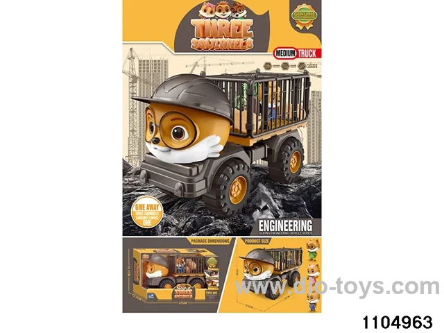 sliding engineering vehicles in window box