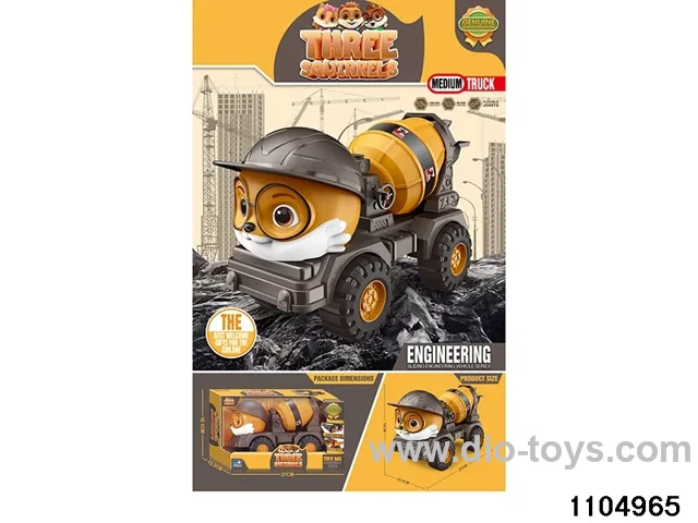 sliding engineering vehicles in window box
